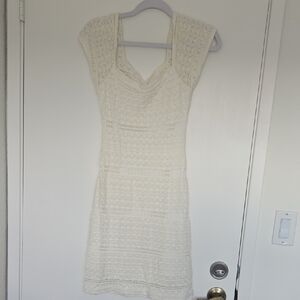 Hollister Cream Lace Mini Dress
